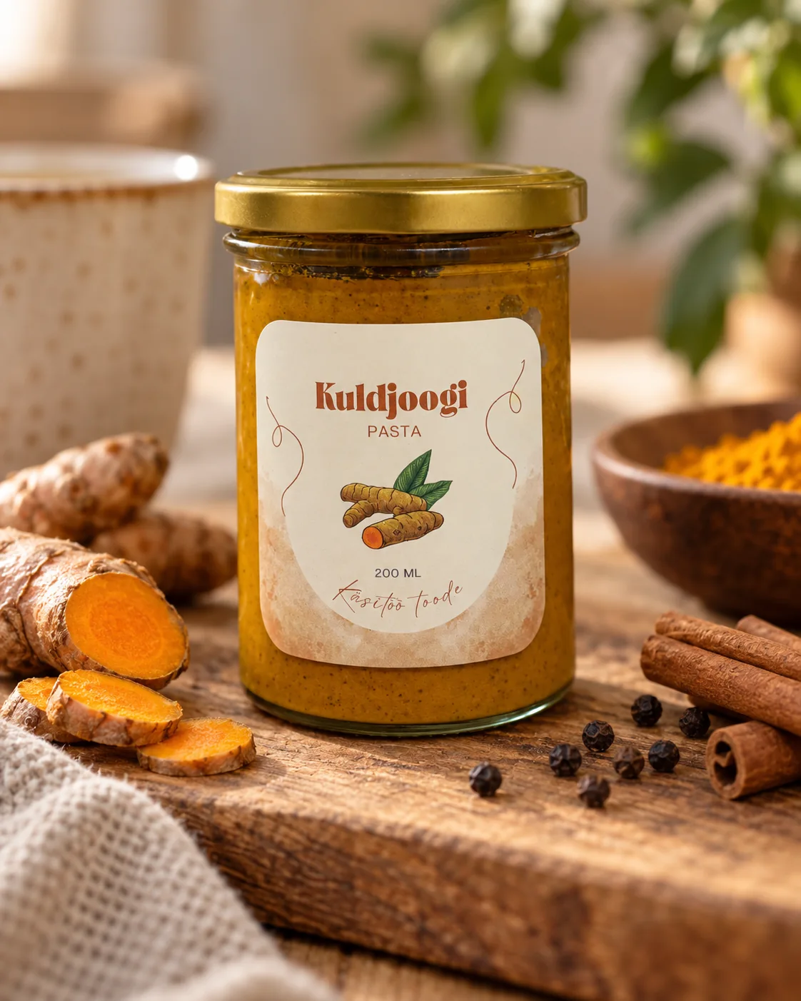 Kuldjoogi pasta purk kurkumi ja vürtsidega